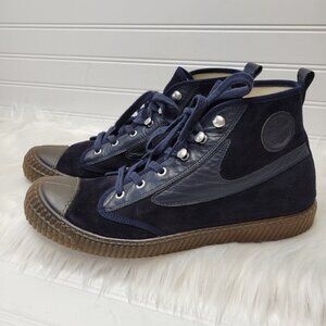 RARE Diesel Men's 13 US 45 EU Navy Suede High-Top Sneakers Dragon 94 Shoes EUC
